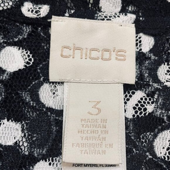 CHICO'S Bristol Lace Dot Top - Size XL - Picture 7 of 10